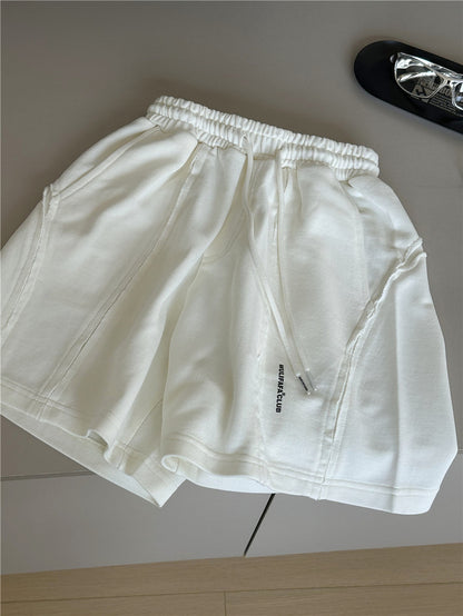 Curved Seam Shorts カットオフデザイン ハーフパンツ【mh0012963】