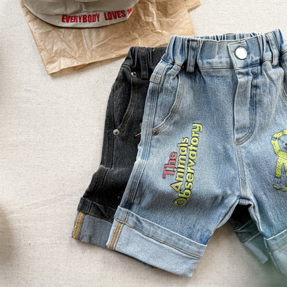 Graphic Denim Shorts ワークデニム ハーフパンツ【mh0013222】