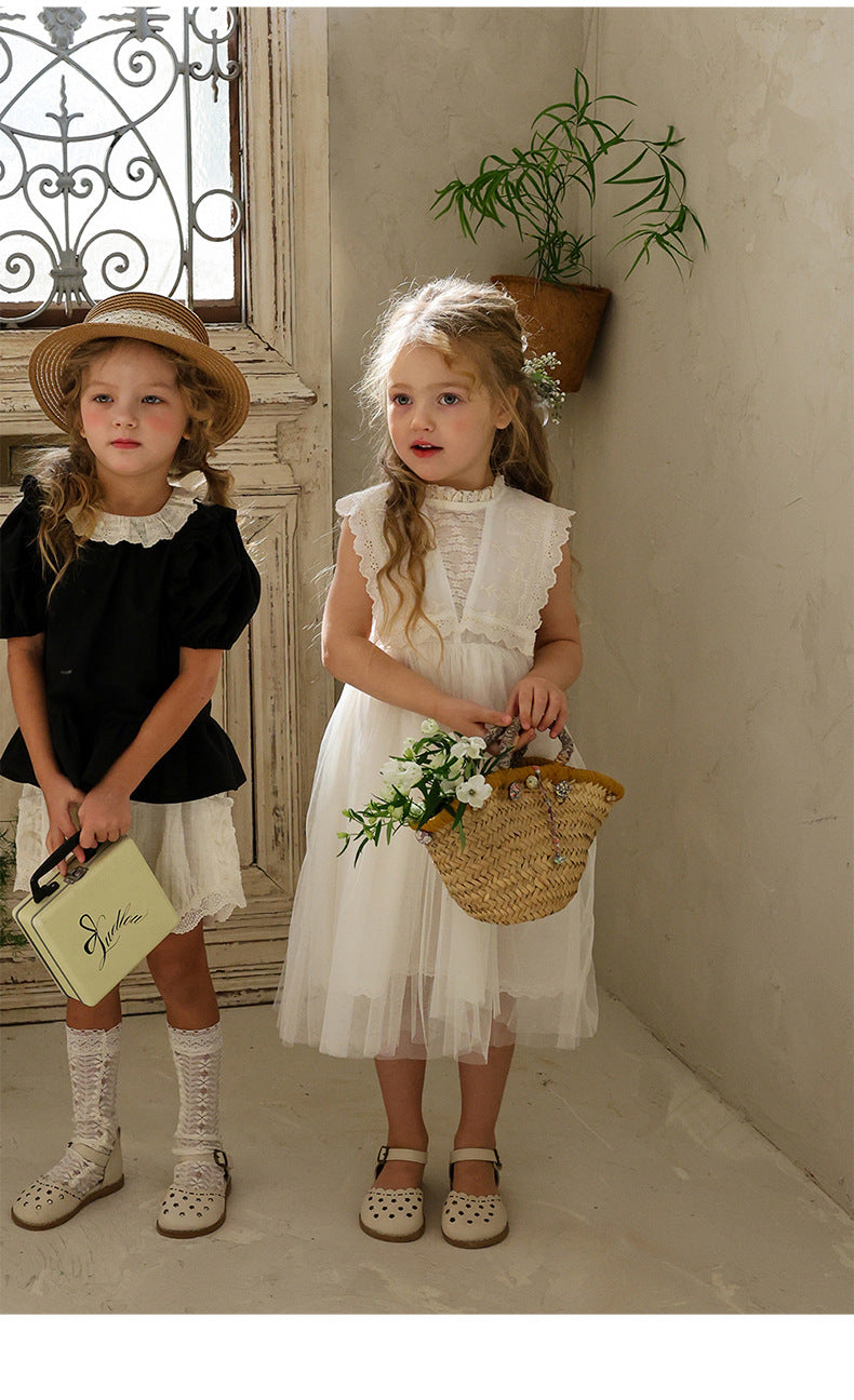 Lace Tulle Dress 刺繍 チュールワンピース【mh0012975】