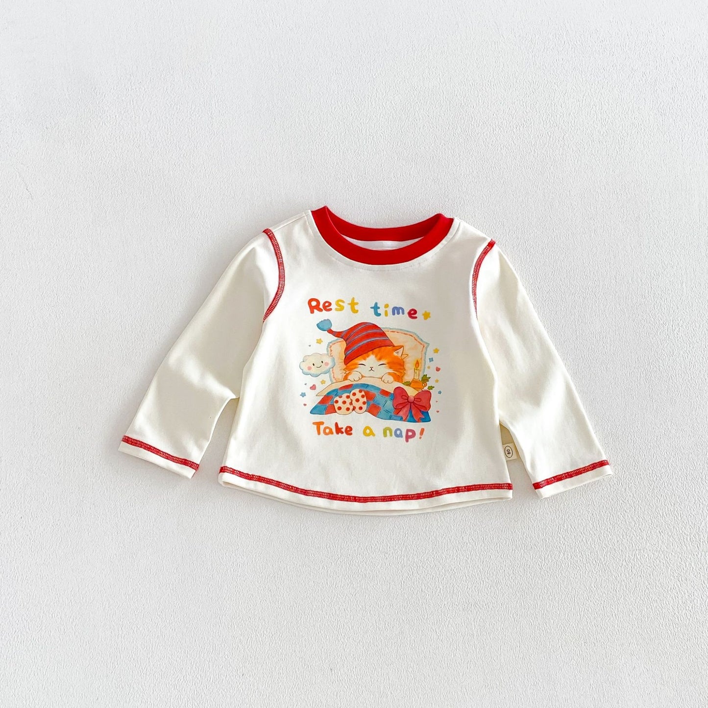 キッズ キャラクター プリント 長袖Tシャツ ワークパンツ【mh0014033】