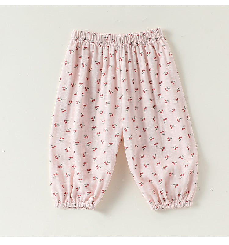 Fruit Print Cotton Pants アニマル＆フルーツ ロングパンツ【mh0013045】