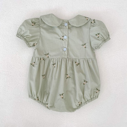 Floral Ruffle Sleeveless Romper フリル ノースリーブ ロンパース【mh0013165】