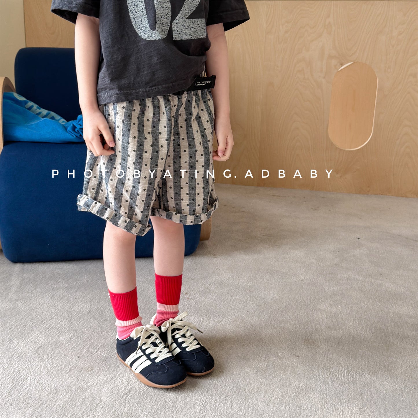 Belted Striped Shorts ストライプ ハーフパンツ【mh0013226】