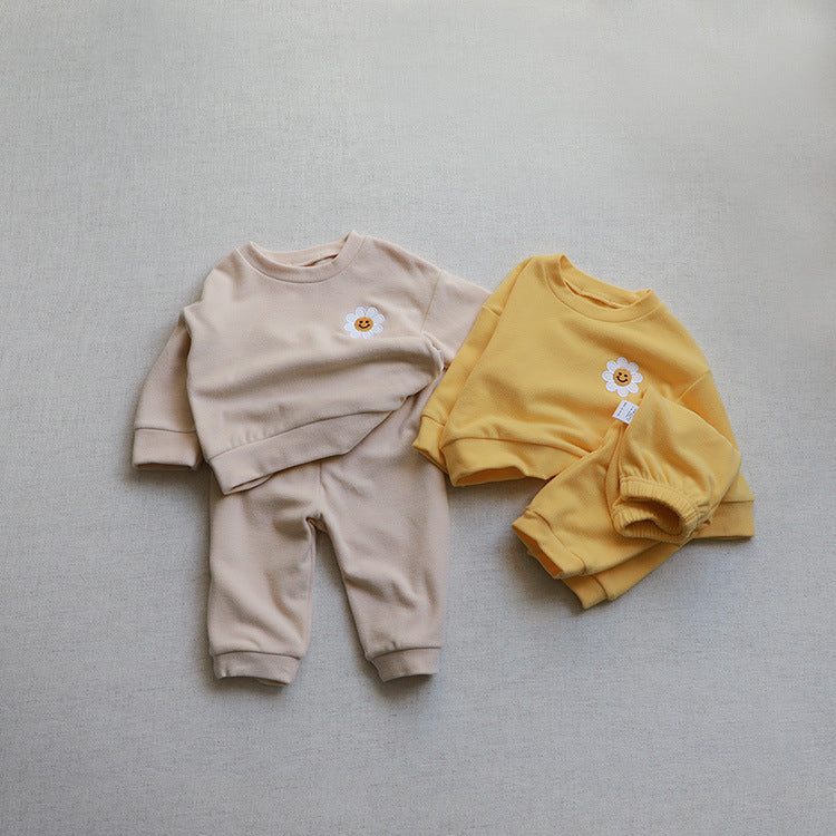Flower Patch Fleece Sweatshirt Set
