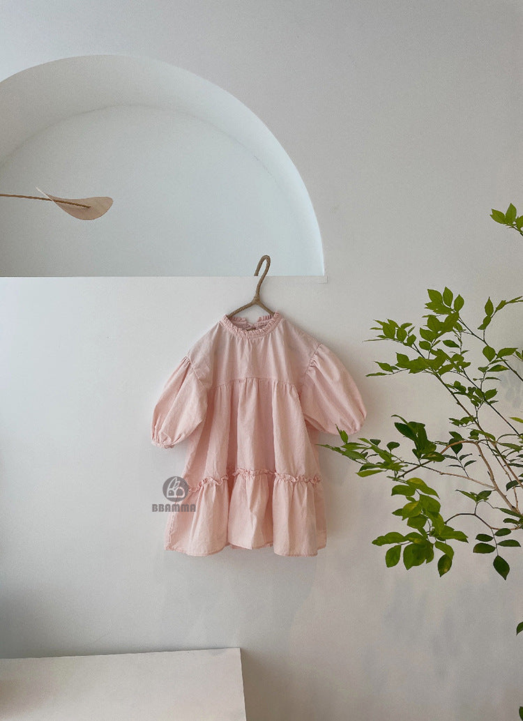 Tiered Cotton Princess Dress ティアード 長袖ワンピース【mh0012639】