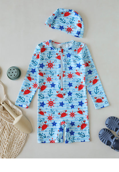 Long Sleeve UV Protection One-piece Swimsuit [mh0012580]