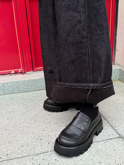 ワイドパンツ キッズ 裏起毛 厚手 ゆったり 無地 ルーズフィット カジュアル【mh0011685】