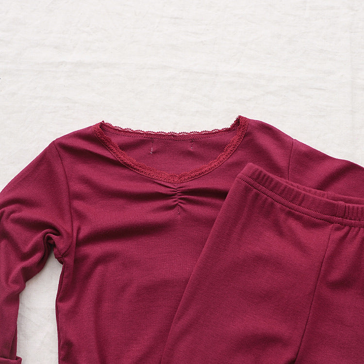 Lace Collar Loungewear Set レース襟 ルームウェア セットアップ【mh0012691】