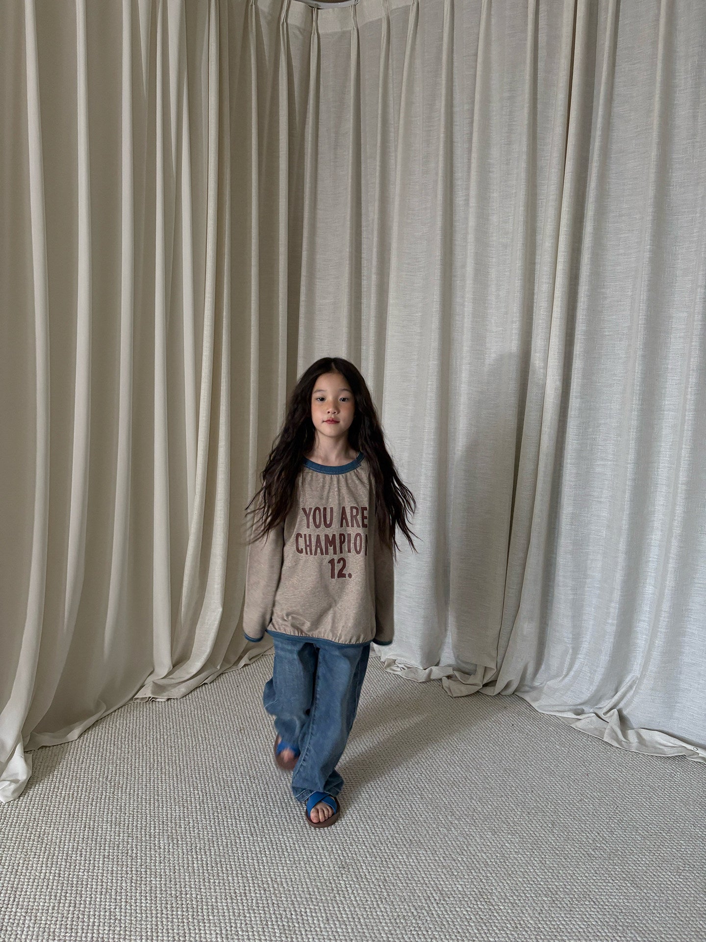 yummy&rocky | Vintage Embroidery Print Sweatshirt コットン スウェットシャツ【mh0020175】
