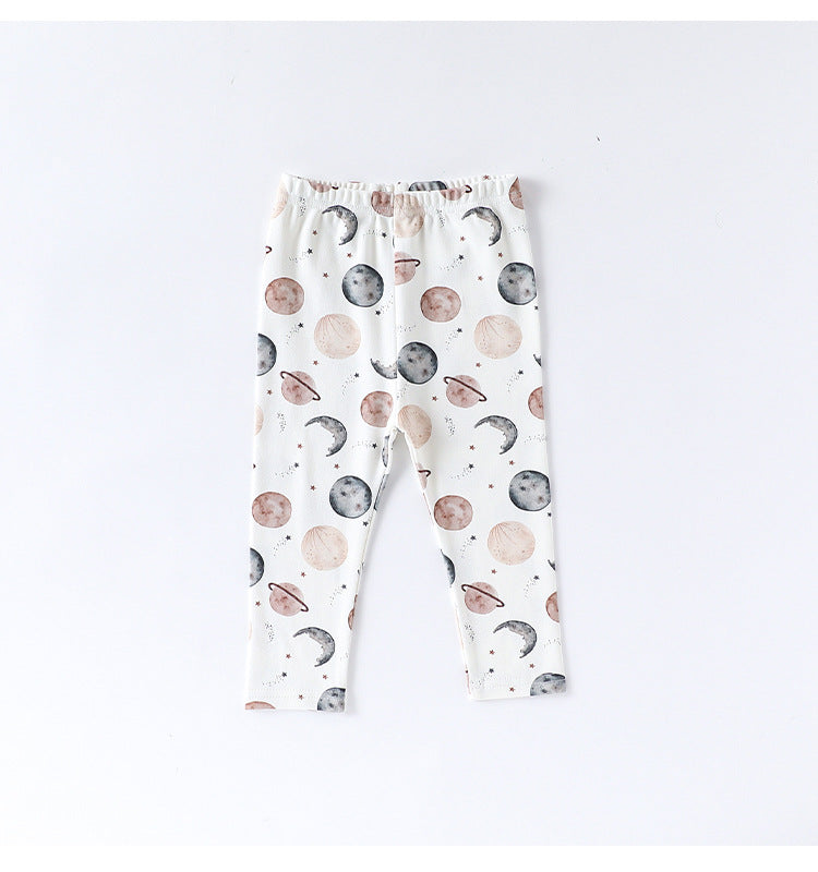 長袖ロンパース/パンツ ストライプ スペース宇宙 ドットプリント【mh0011716】