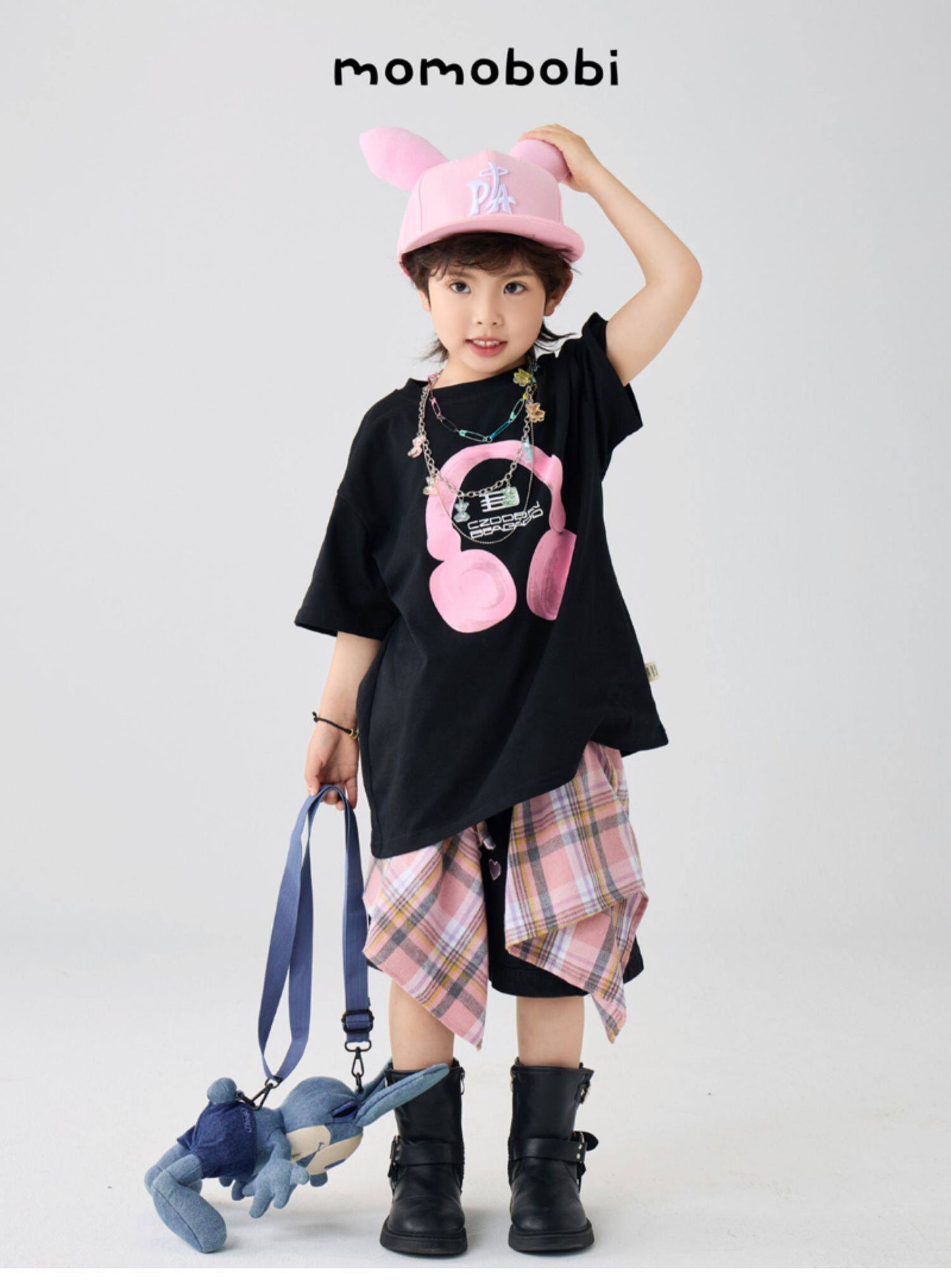 Gummy Bear Multi-Chain Accessory 安全ピン ベア 3連チェーン ネックレス【mh0013009】