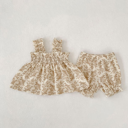 Floral Ruffle Camisole Bloomer フリル キャミソール ブルマ【mh0013159】
