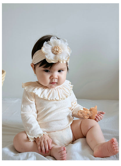 Ruffle Collar Bodysuit フリルカラー 長袖ロンパース【mh0013031】