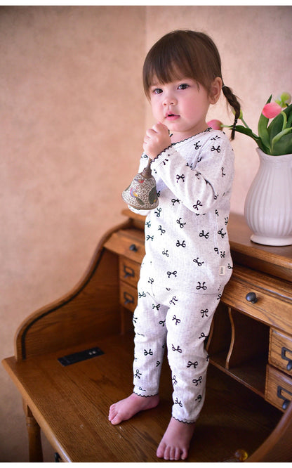 長袖パジャマセット リボン/ハートプリント【mh0011720】