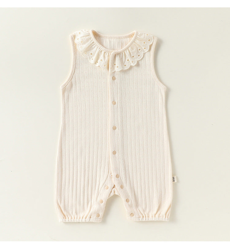 Lace Cotton Romper レース ノースリーブロンパース【mh0013027】