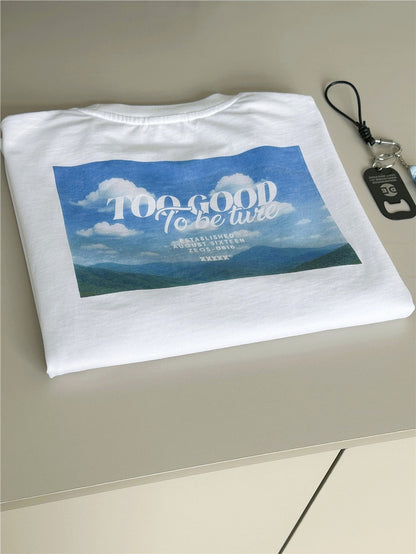 Mountain Graphic Pocket T-shirt マウンテンプリント 半袖Tシャツ【mh0012950】