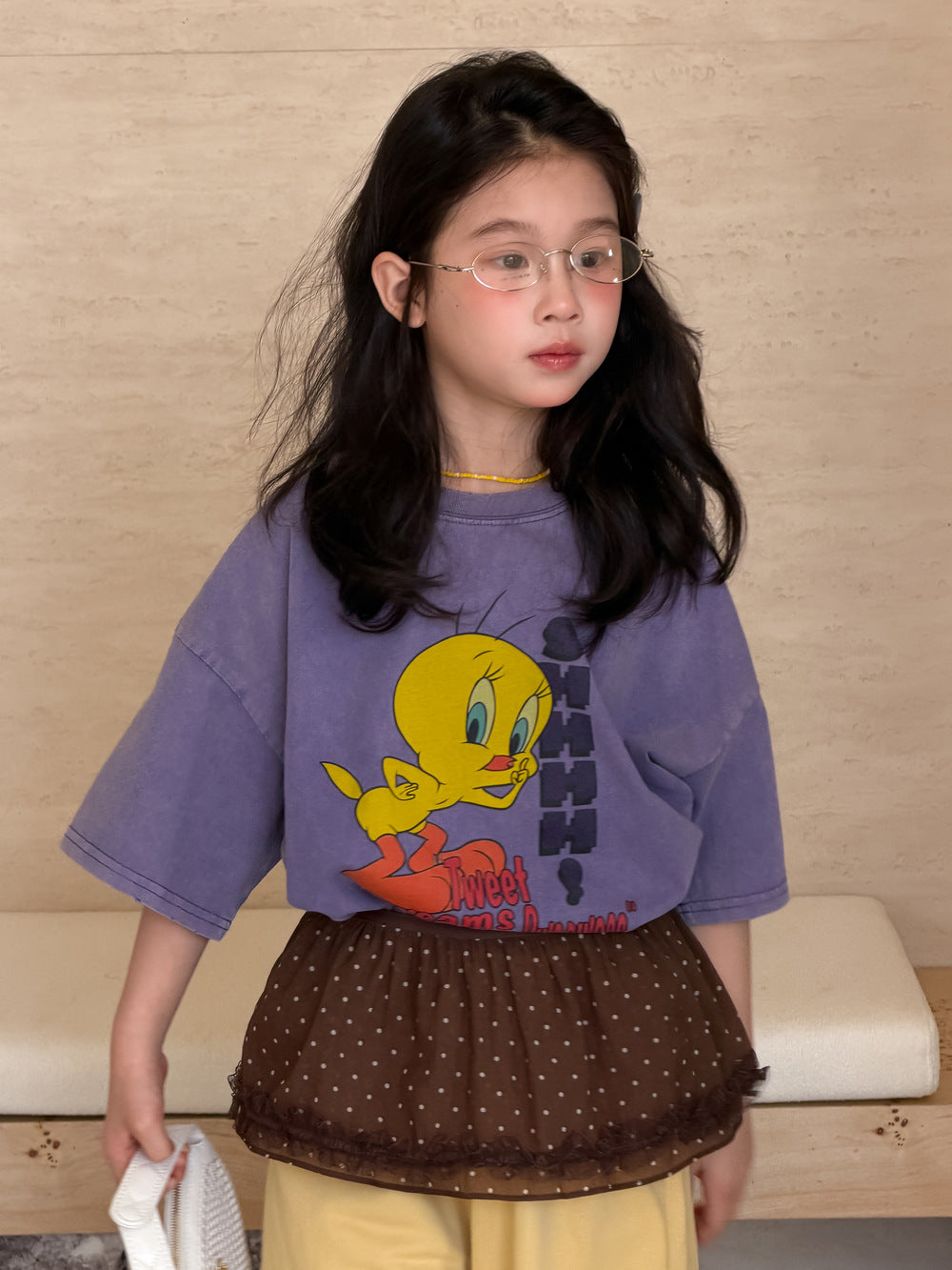 Bird Print Cotton T-shirt バード プリント 半袖Tシャツ【mh0012513】