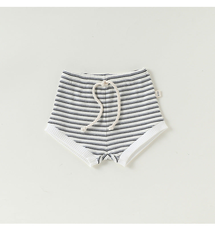 Striped Tee & Shorts Set ボーダー 半袖Tシャツ ショートパンツ セット【mh0013033】