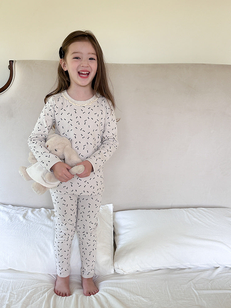 Long Sleeve Printed Pajama Set 長袖 プリント パジャマ セット【mh0012244】