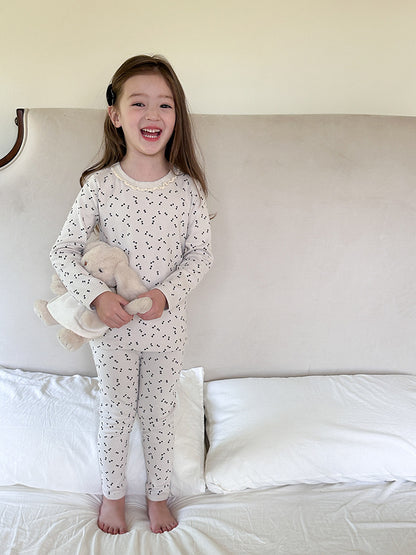 Long Sleeve Printed Pajama Set 長袖 プリント パジャマ セット【mh0012244】