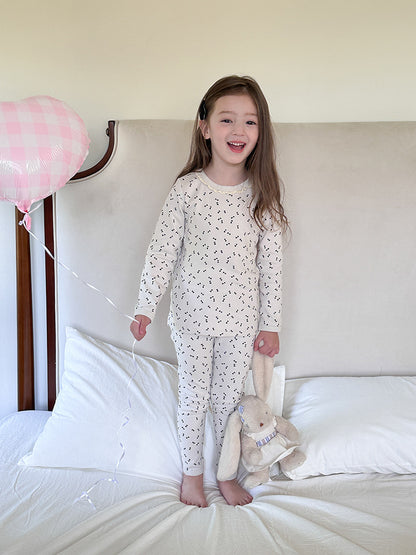 Long Sleeve Printed Pajama Set 長袖 プリント パジャマ セット【mh0012244】