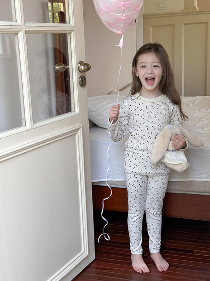 Long Sleeve Printed Pajama Set 長袖 プリント パジャマ セット【mh0012244】