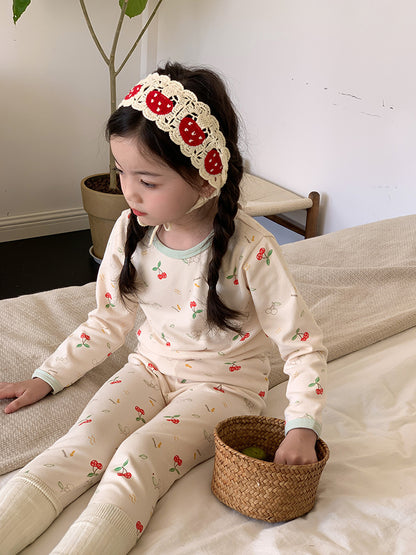 Long Sleeve Printed Pajamas 長袖 プリント パジャマ セット【mh0012243】