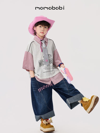Letter Embroidered Denim Pants 刺繍 デニムパンツ【mh0013003】