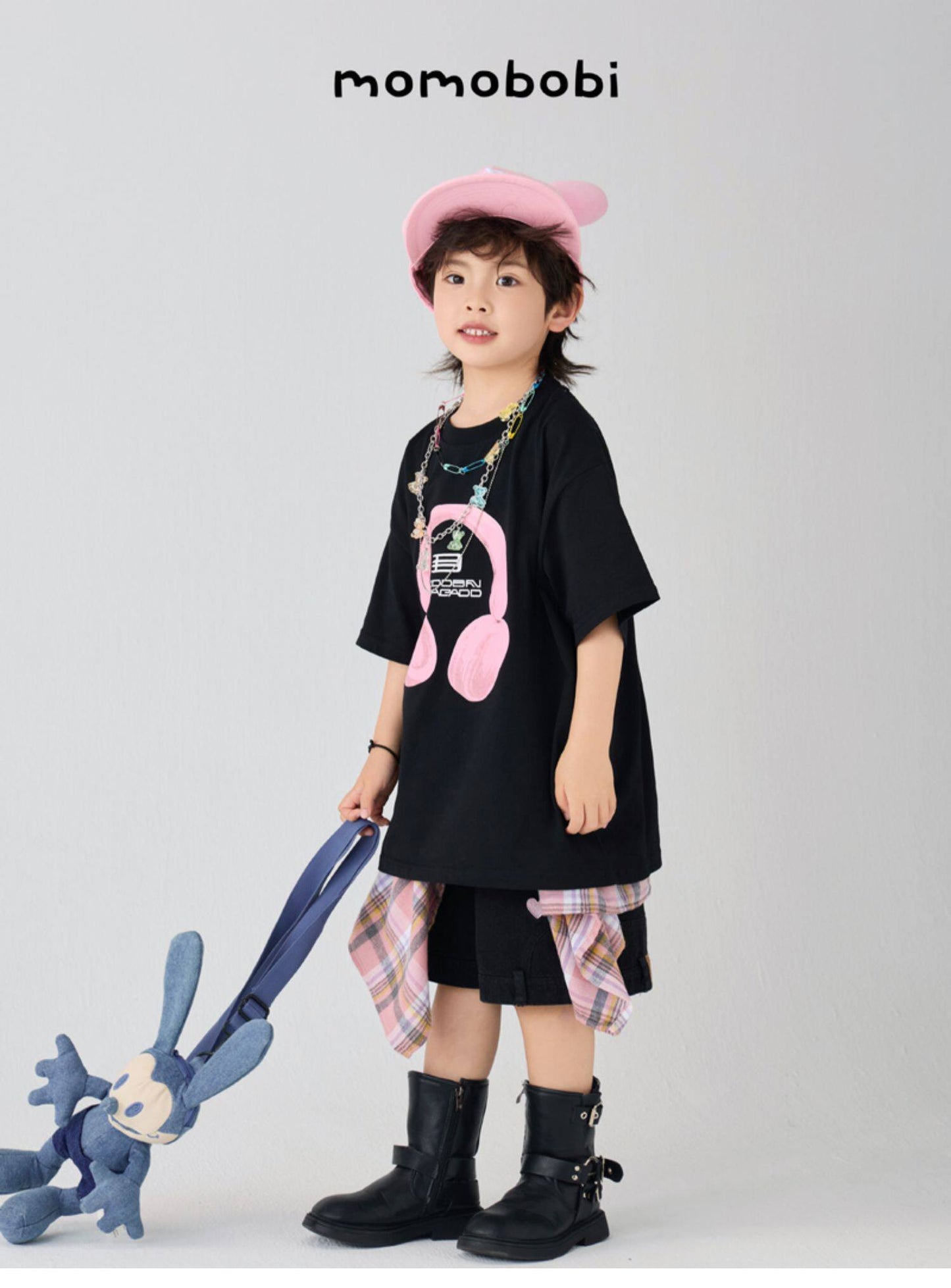 Gummy Bear Multi-Chain Accessory 安全ピン ベア 3連チェーン ネックレス【mh0013009】