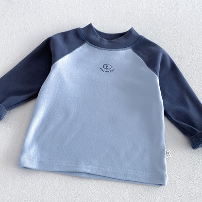 キッズ ラグラン 配色 長袖Tシャツ / ロングパンツ【mh0014770】