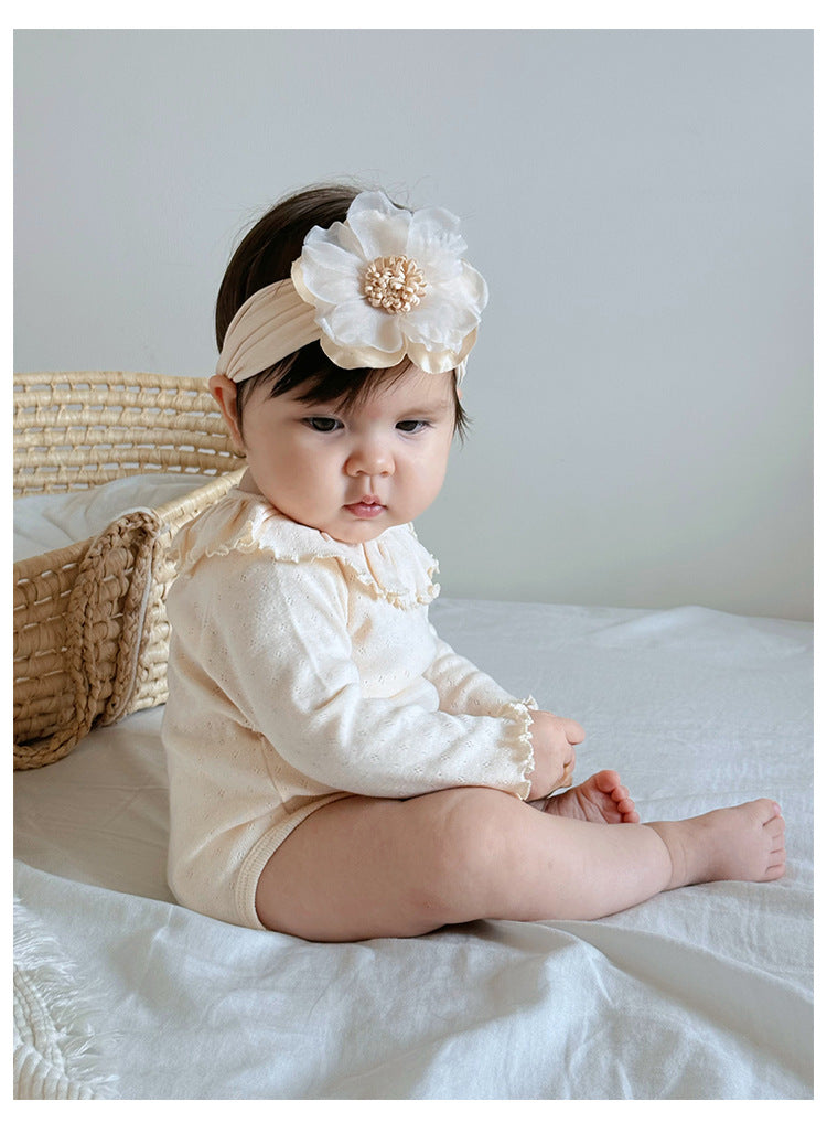 Ruffle Collar Bodysuit フリルカラー 長袖ロンパース【mh0013031】