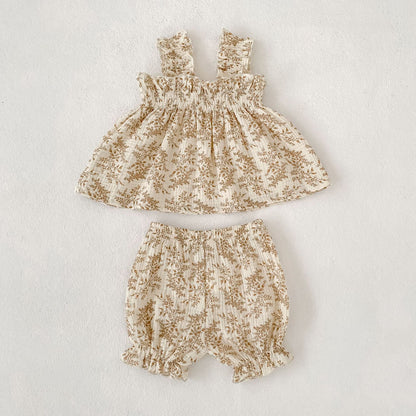 Floral Ruffle Camisole Bloomer フリル キャミソール ブルマ【mh0013159】
