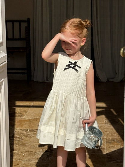 Sleeveless Pleated Princess Dress ピンタック ノースリーブワンピース【mh0013248】