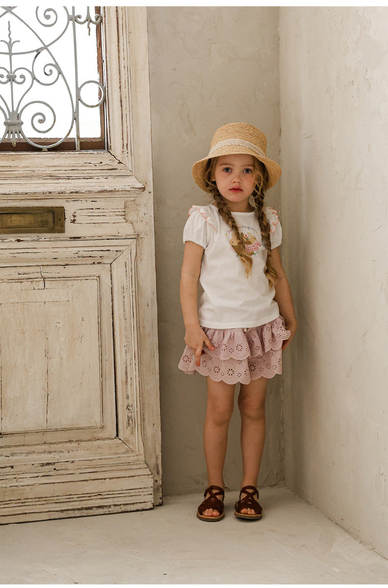 Lace Embroidered Shorts 刺繍 レースショートパンツ【mh0012979】