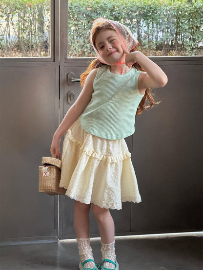 Simple Solid Sleeveless Base Top シンプル ノースリーブ トップス【mh0012219】