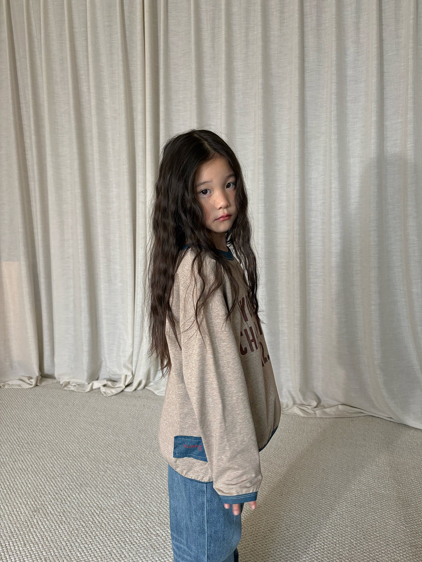yummy&rocky | Vintage Embroidery Print Sweatshirt コットン スウェットシャツ【mh0020175】