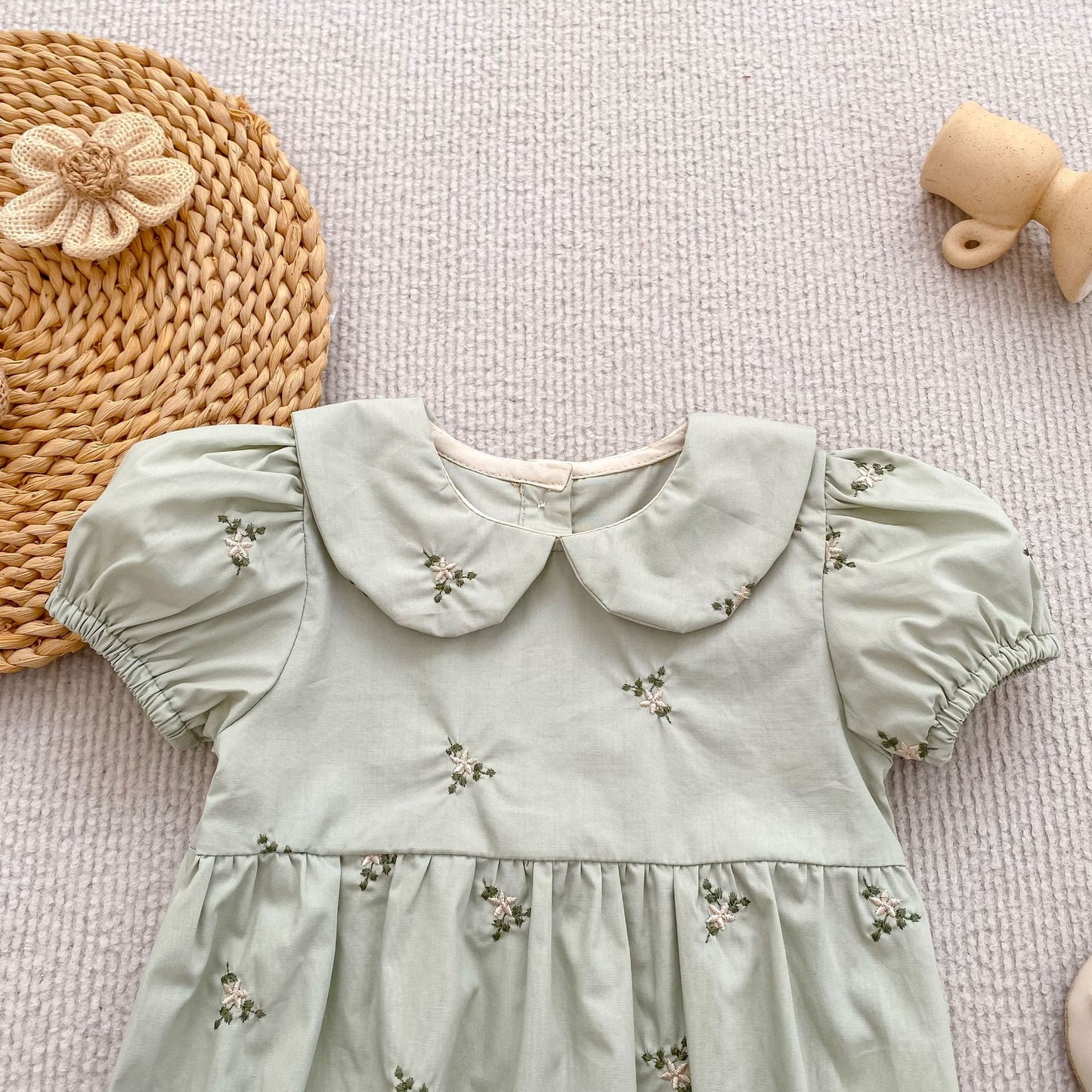 Floral Ruffle Sleeveless Romper フリル ノースリーブ ロンパース【mh0013165】