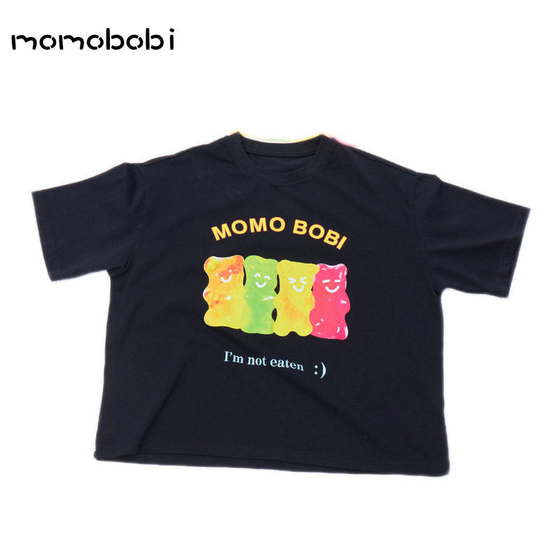 Gummy Bear Graphic Tee クマプリント 半袖Tシャツ【mh0012995】