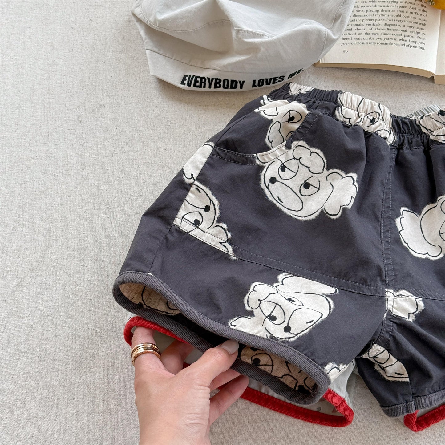 Dog Clock Graphic Cotton Shorts グラフィック ショートパンツ【mh0012649】