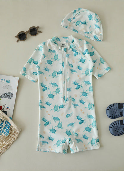 UPF50+ Printed Short Sleeve Swimsuit mh0012589
