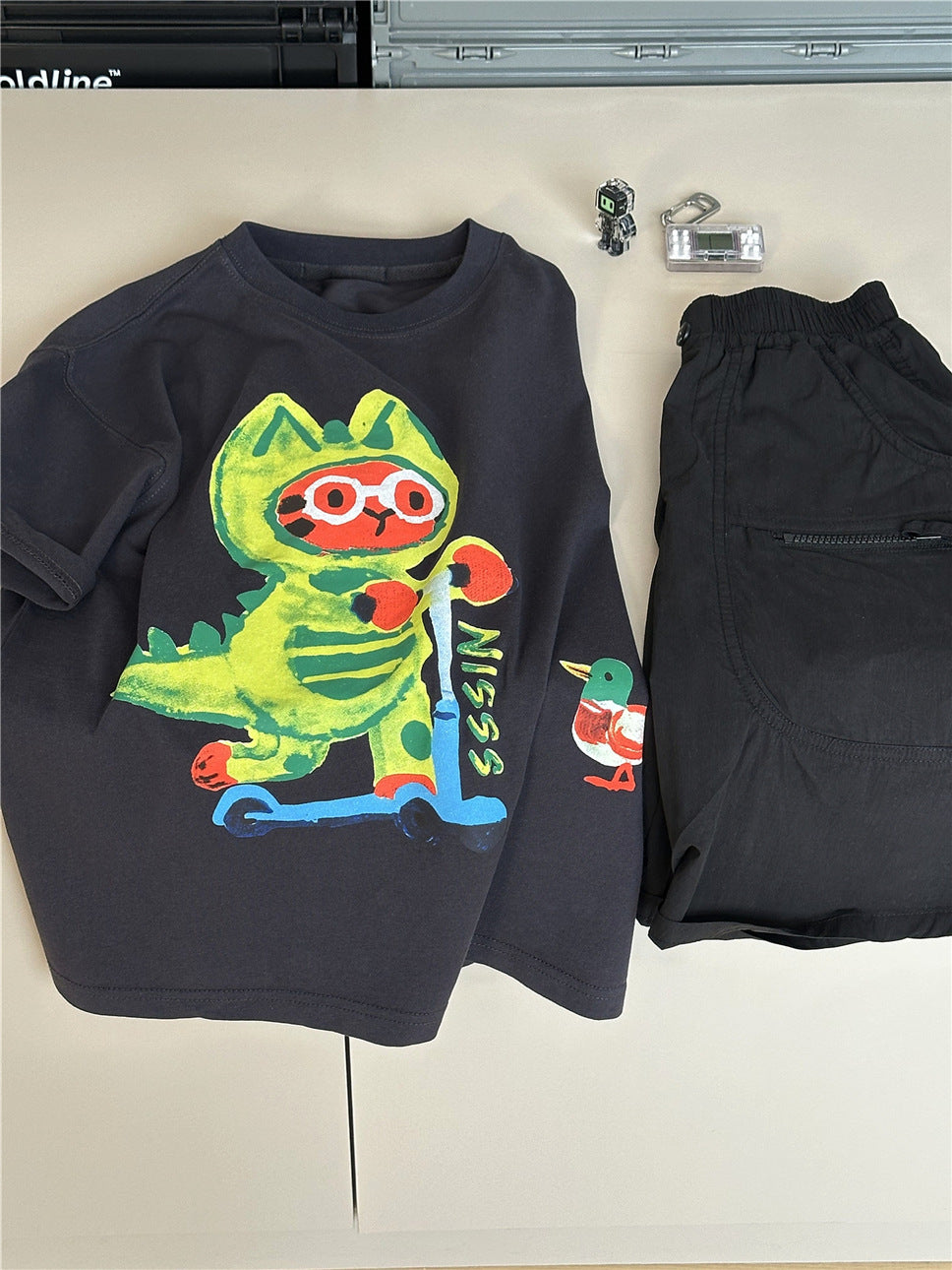 Cartoon Graphic T-shirt 恐竜 アニマル Tシャツ【mh0012947】