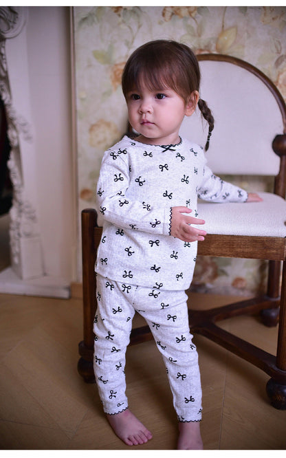 長袖パジャマセット リボン/ハートプリント【mh0011720】