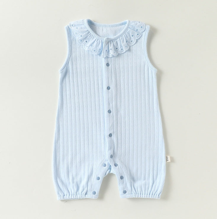 Lace Cotton Romper レース ノースリーブロンパース【mh0013027】