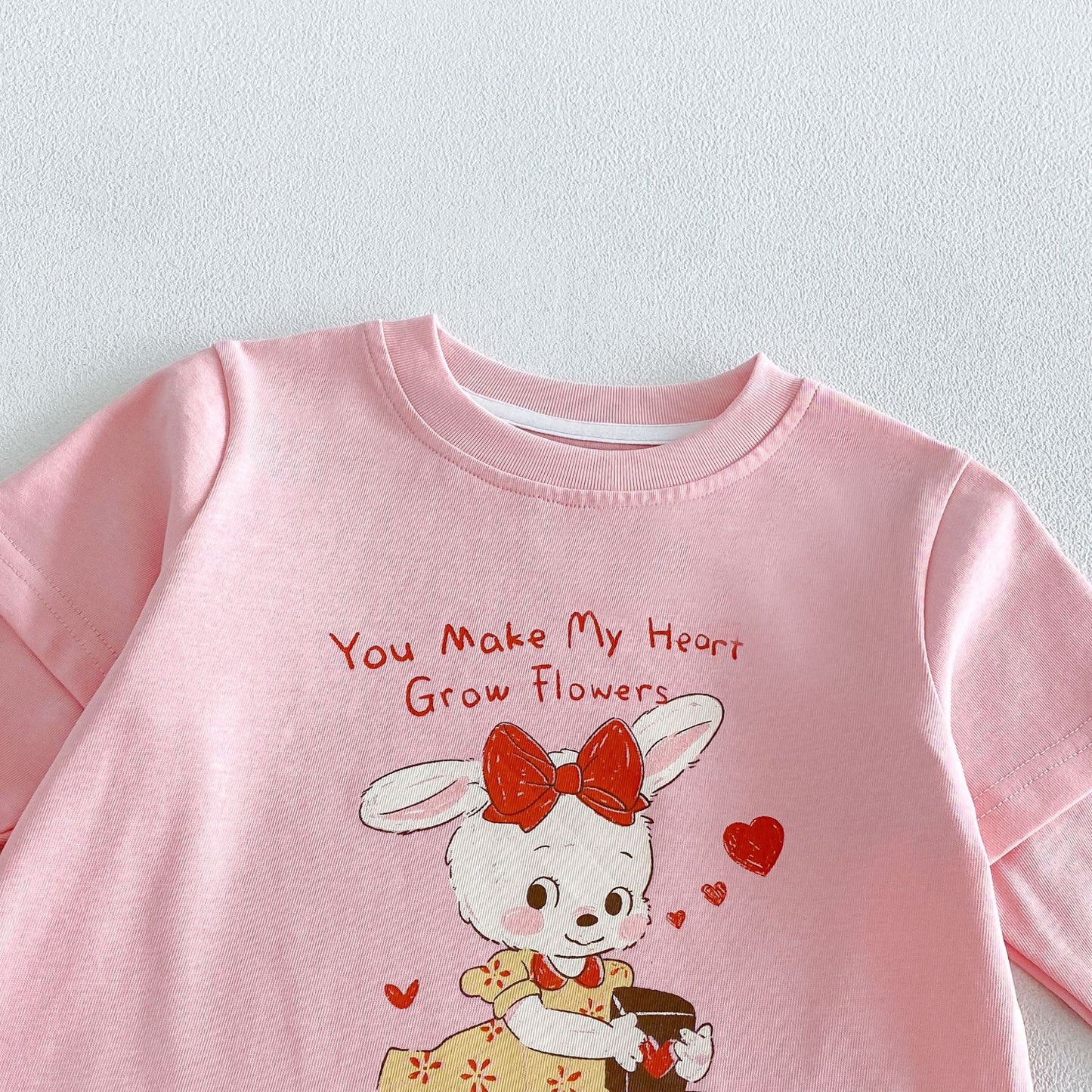 Camiseta de manga larga efecto doble capa con personajes infantiles para niños【mh0014041】