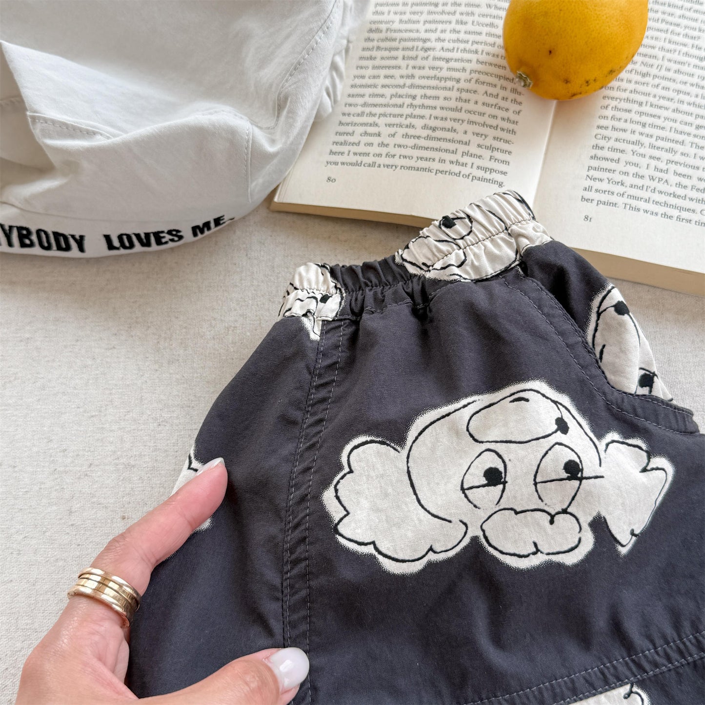 Dog Clock Graphic Cotton Shorts グラフィック ショートパンツ【mh0012649】