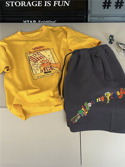 Popcorn Character T-shirt キャラクター 半袖Tシャツ【mh0012948】