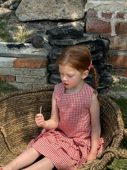 Tiered Ruffle Plaid Sundress ギンガムチェック ノースリーブワンピース【mh0012802】