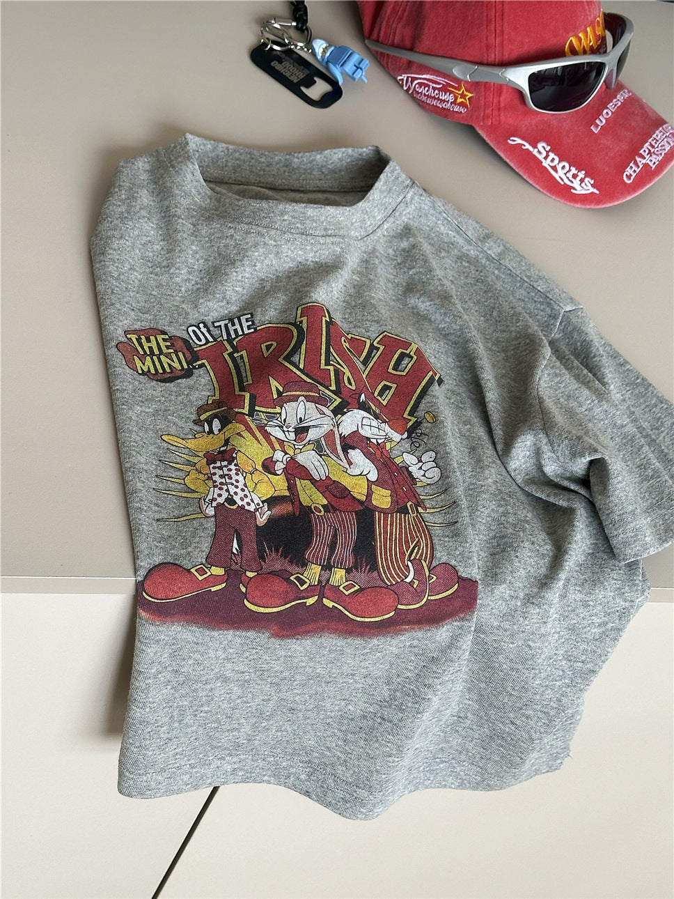 Cartoon Graphic T-Shirt キャラクター プリント 半袖Tシャツ【mh0012945】