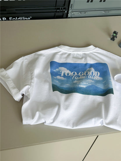 Mountain Graphic Pocket T-shirt マウンテンプリント 半袖Tシャツ【mh0012950】