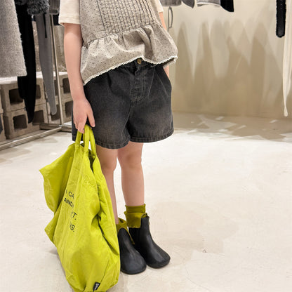 Vintage Washed Denim Shorts ベーシック デニムショートパンツ【mh0013225】